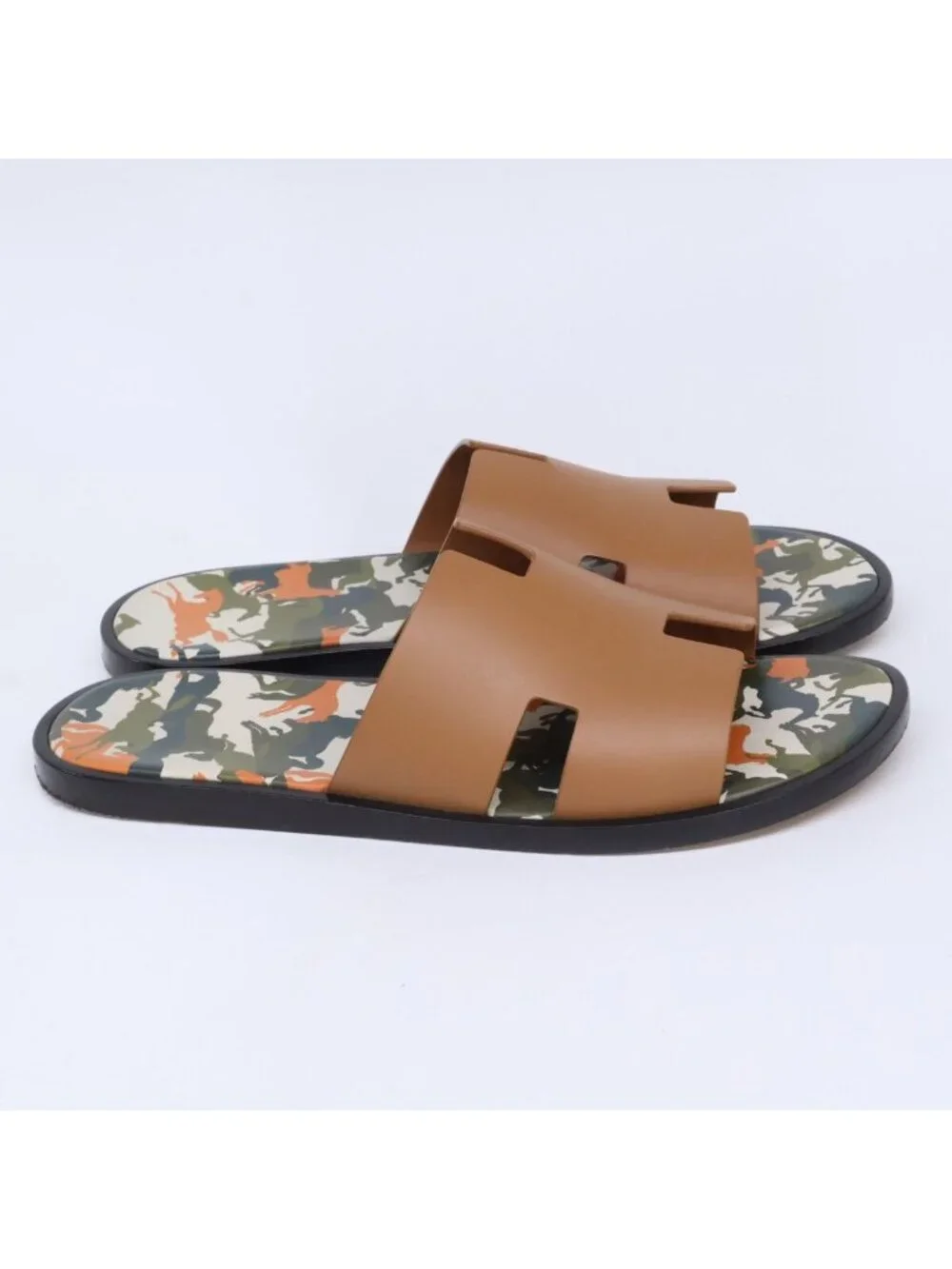 Hermes Izmir Horse Camouflage Sandals